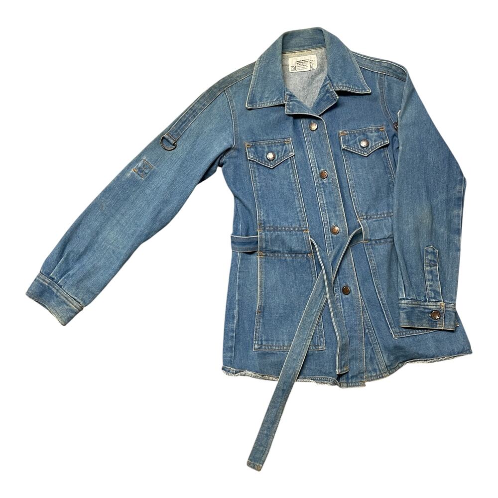 Vintage 1980s L'Aviron Belted Denim Jacket